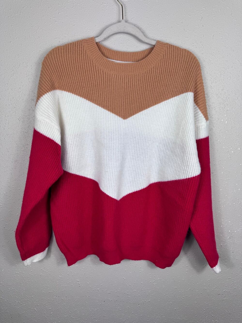 Peach Love Womens Multi Color Sweater Size Small